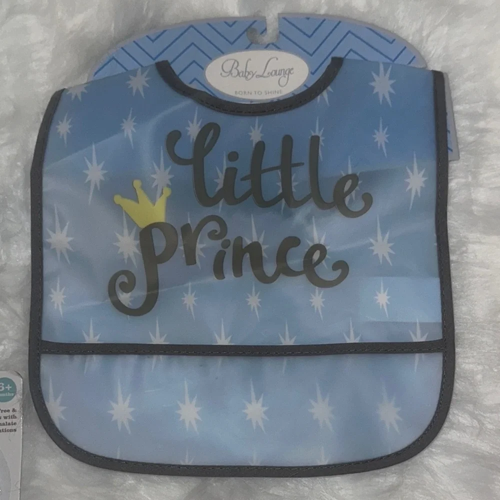 Disney Baby Mickey Mouse Bib and Utensil Set Blue Gray Little Prince Bib Lounge